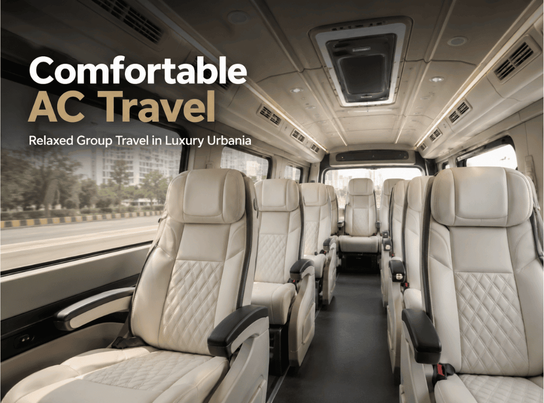 Air-conditioned Force Urbania interior with comfortable passenger seating